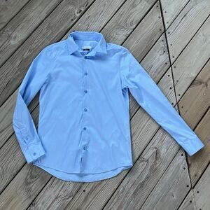 Versace Collection Men's Trend Button Down Shirt Light Blue Size 39